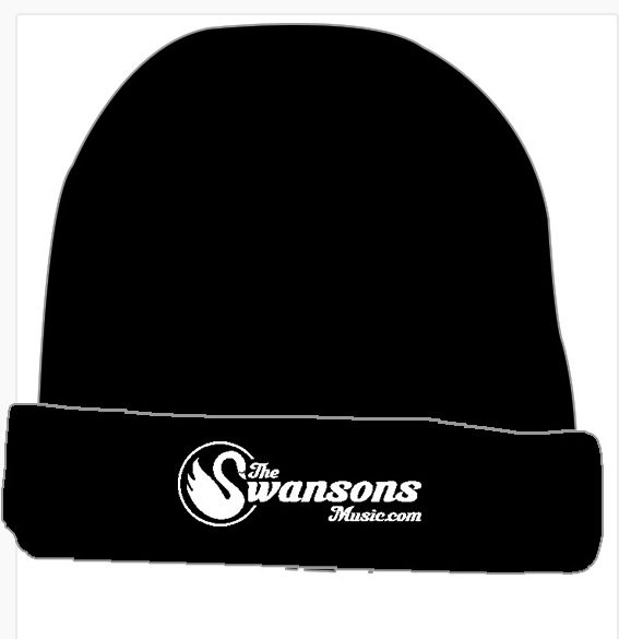 A Swansons Beanie cap in black color
