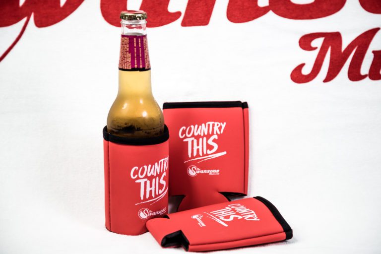 Country this beer koozie.