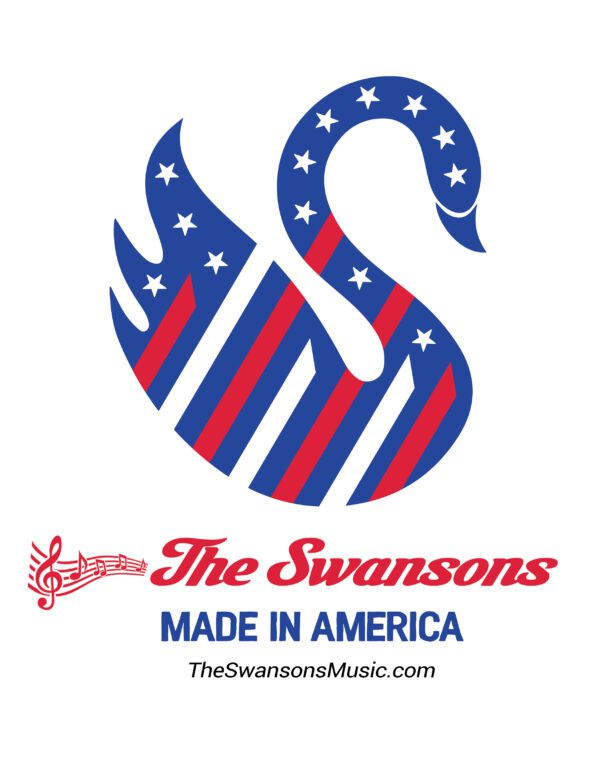 The swansons made in america logo.